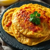 Arepas colombiennes : farine de maïs précuite, garnitures et cuisson à la plancha