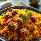 Biryani de poulet indien : riz basmati, épices entières et cuisson dum