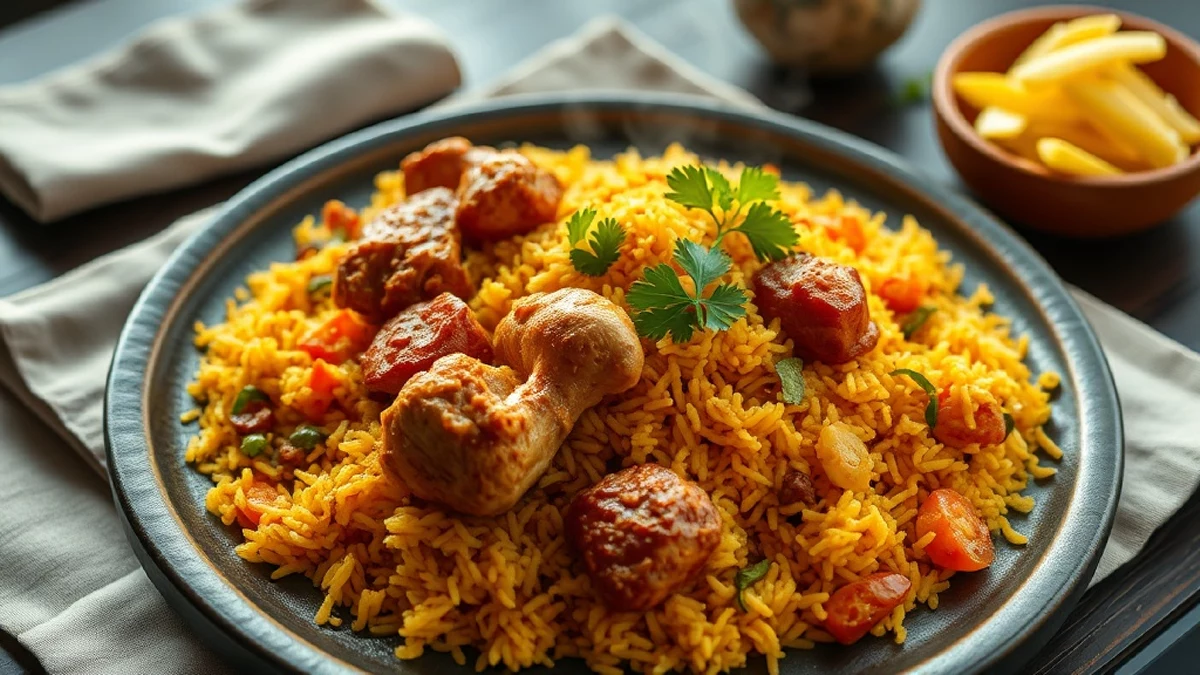 Biryani de poulet indien : riz basmati, épices entières et cuisson dum