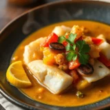 Ceviche péruvien : poisson mariné au citron vert, oignons rouges et piment aji