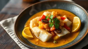 Ceviche péruvien : poisson mariné au citron vert, oignons rouges et piment aji