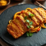 Chicken katsu : escalope panée japonaise, la chapelure panko et la sauce tonkatsu