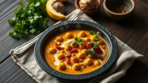 Curry de pois chiches express : lait de coco, tomates et garam masala en 20 minutes