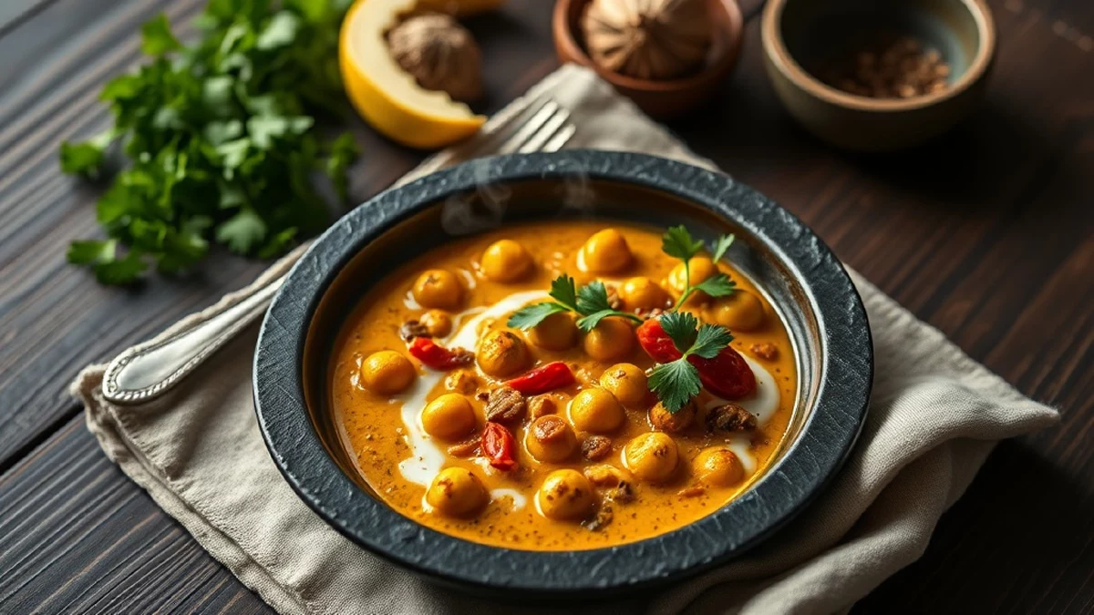 Curry de pois chiches express : lait de coco, tomates et garam masala en 20 minutes