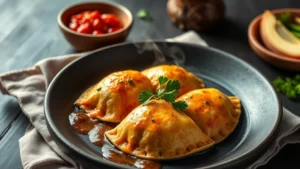 Empanadas argentines au four : pâte, farce bœuf-olive et chausson plié