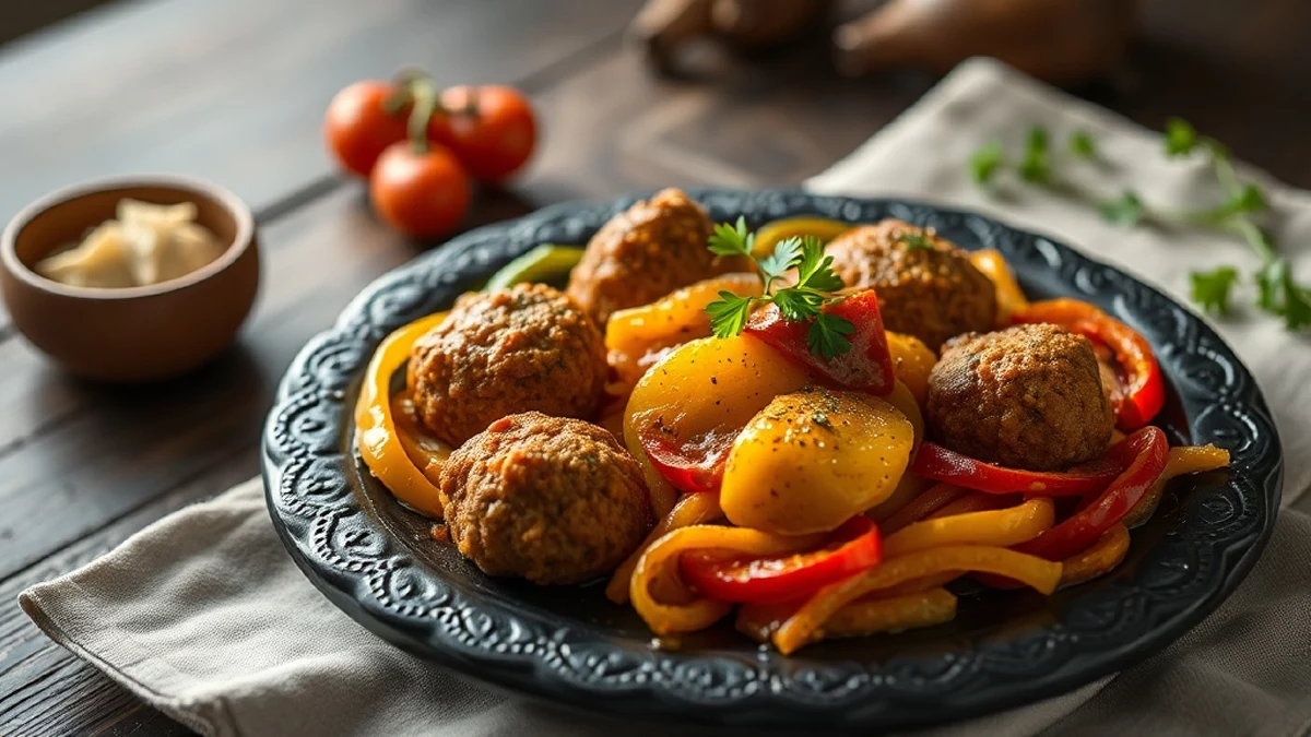 Kefta marocain au four : épices du mélange, façonnage et cuisson en sauce tomate