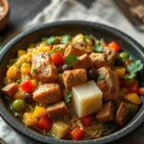 Poke bowl poulet : riz vinaigré, légumes croquants et sauce maison, mes proportions