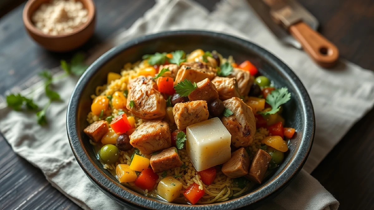 Poke bowl poulet : riz vinaigré, légumes croquants et sauce maison, mes proportions