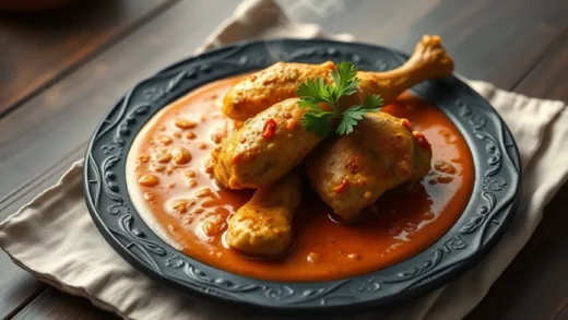 Poulet au beurre de cacahuète africain : sauce arachide et tomate, recette simple