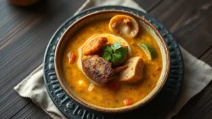 Ramen maison simplifié : bouillon de poulet concentré, tare soja et garnitures