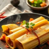 Tamales mexicains : masa de maïs, garniture porc épicé et cuisson vapeur en feuille