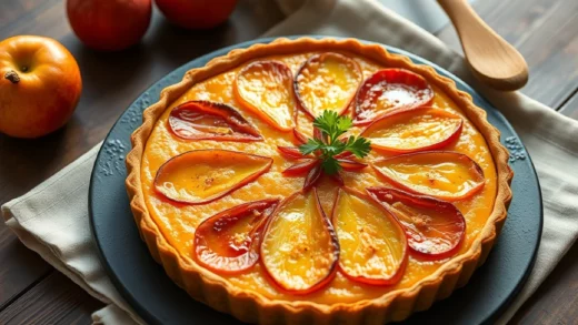 Tarte aux pommes frangipane : la base amandine et les pommes qui tiennent à la cuisson