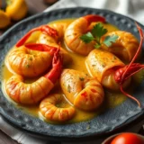 Pâtes aux crevettes : sauce crème-bisque légère et cuisson juste pour les crevettes