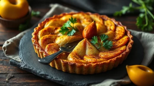 Tarte aux poires et amandes : frangipane maison et poires pochées, la recette complète