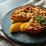 Tarte aux pommes crumble : double texture crème-pâtissière et crumble doré, la recette