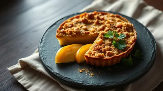 Tarte aux pommes crumble : double texture crème-pâtissière et crumble doré, la recette