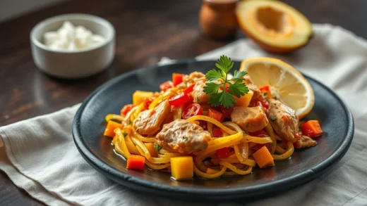 Salade créole au poulet, mangue et citron vert : le repas froid prêt en 15 minutes