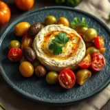 Salade de pâtes méditerranéenne : olives, tomates séchées, feta et herbes fraîches