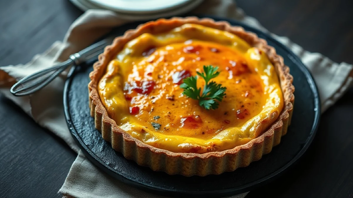 Tarte aux épinards et chèvre : pâte brisée, appareil aux œufs et garniture qui tient