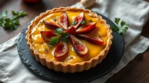 Tarte aux figues fraîches : crème d'amandes, figues mûres et pâte brisée maison