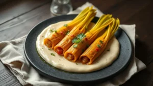 Endives braisées au four — plat fini vu de dessus