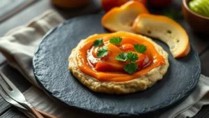 Pâtes au chorizo en sauce tomate — plat fini vu de dessus