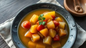 Sirop de salade de fruits maison — plat fini vu de dessus