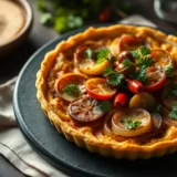 Ma tarte aux oignons et anchois : pissaladière niçoise avec olives noires et thym frais