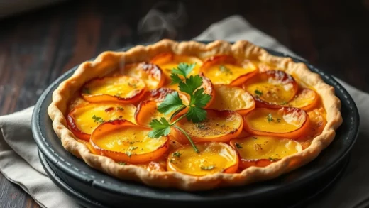Tarte normande aux pommes : crème, œufs, pommes Golden et pâte brisée, la vraie version