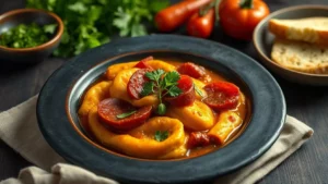 Chorizo espagnol maison — plat fini vu de dessus