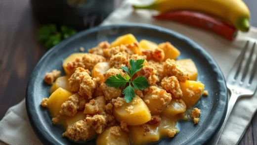 Crumble aux pommes et butterscotch : sauce caramel au beurre salé sous le crumble