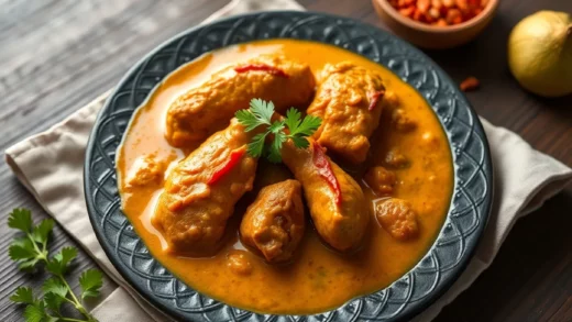 Curry de poulet au lait de coco : épices, tomates, coco et cuisson rapide en wok
