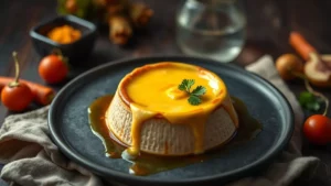 Gâteau basque à la crème — plat fini vu de dessus