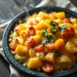 Gratin de pommes de terre au reblochon : tranches fines, crème et fromage fondu