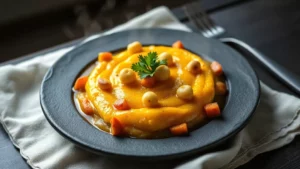 Madeleine géante au citron — plat fini vu de dessus