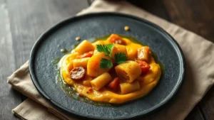 Miso tempéré classique — plat fini vu de dessus