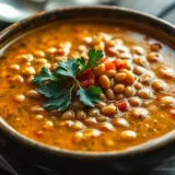Soupe de lentilles corail au cumin : rapide, épices grillées et filet de citron en finition