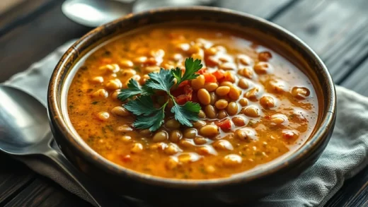 Soupe de lentilles corail au cumin : rapide, épices grillées et filet de citron en finition