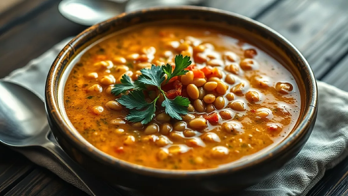 Soupe de lentilles corail au cumin : rapide, épices grillées et filet de citron en finition