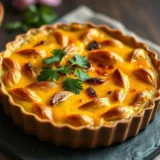 Tarte aux myrtilles sauvages : fond de crème, myrtilles fraîches et pâte brisée maison