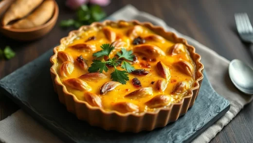 Tarte aux myrtilles sauvages : fond de crème, myrtilles fraîches et pâte brisée maison
