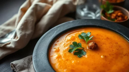 Velouté de potimarron : cuisson rapide, crème légère et épices d&rsquo;automne