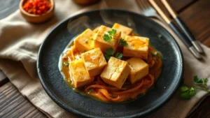 10 façons de transformer le tofu en mets savoureux — plat fini vu de dessus
