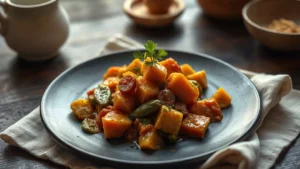 Mafé sénégalais authentique — plat fini vu de dessus