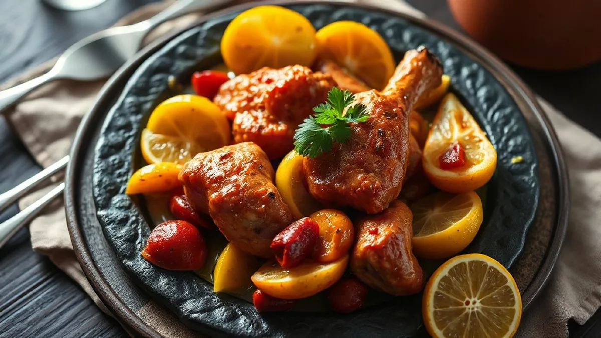 Tagine de poulet aux citrons : ma découverte du vrai citron préservé qui transforme incroyablement le plat