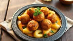 Boulettes de viande suédoises — plat fini vu de dessus