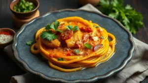 Épices rôties à l'indienne — plat fini vu de dessus