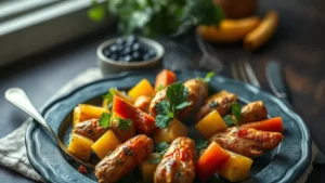 Mezze méditerranéen maison — plat fini vu de dessus