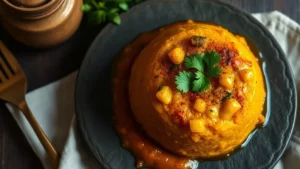 Mofongo portoricain — plat fini vu de dessus