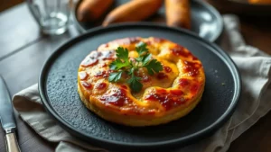 Pâte brisée thaïe laminée — plat fini vu de dessus